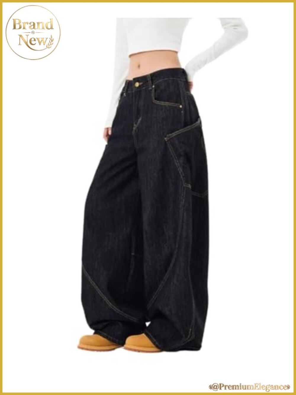 High Waisted Barrel Baggy Jeans Wide Leg Y2K Pants